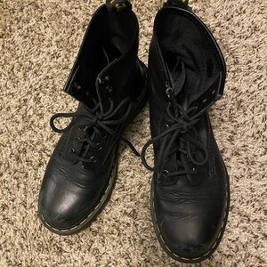 Dr. Martens Black Leather Lace-Up Boots